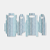 Handgetekende strepen in zee-geïnspireerde blauwti bedankdoosjes (Uitgevouwen)