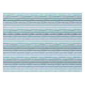 Handgetekende strepen in zee-geïnspireerde blauwti tafelkleed (Voorkant (Horizontaal))