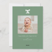 Handgetekende strik lint kerstkaart (Achterkant)