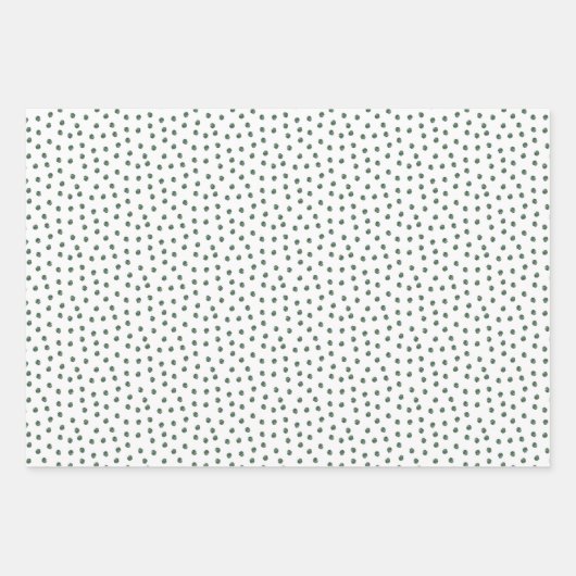 Handgetekende strikken vakantie inpakpapier - groe (Voorkant 3)