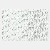 Handgetekende strikken vakantie inpakpapier - groe vel (Voorkant 3)