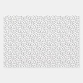 Handgetekende strikken vakantie inpakpapier - zwar (Voorkant 3)