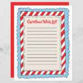 Handgetekende Stripe Kinder kerstlijstSjabloon (Voorkant / Achterkant)