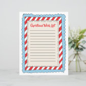 Handgetekende Stripe Kinder kerstlijstSjabloon (Staand voorkant)