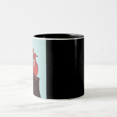 Handgetekende Stroke Dragon-ontwerp Tweekleurige Koffiemok (Center)