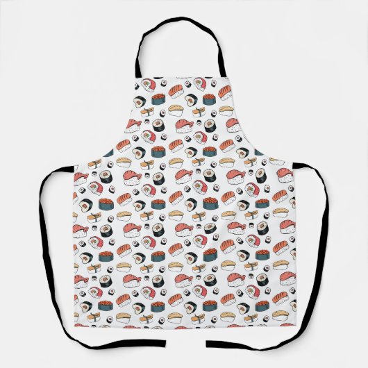 Handgetekende Sushi Mix Schort (Voorkant)