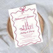 Handgetekende tekening Oefenbruiloft Dinner    Kaart