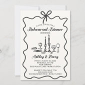 Handgetekende tekening Oefenbruiloft Dinner    Kaart (Voorkant)