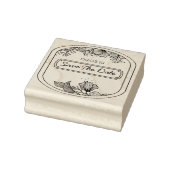 Handgetekende tekst monogram lijst bloemen sket rubberstempel (Stempel)