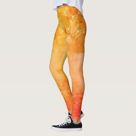 Handgetekende terracotta leggings a (Links)