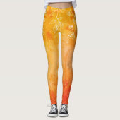 Handgetekende terracotta leggings a (Voorkant)