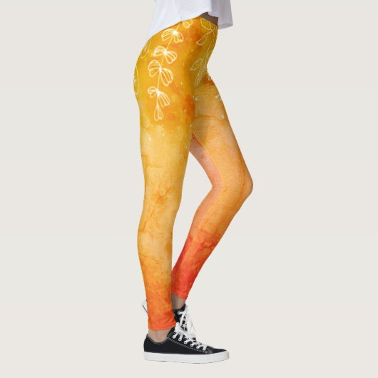 Handgetekende terracotta leggings a (Rechts)