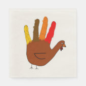 Handgetekende Thanksgiving Turkije Servet (Voorkant)