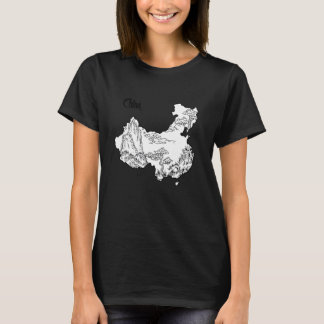 Handgetekende traditionele Chinese schilderkunst i T-shirt