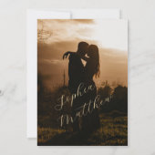 Handgetekende trouwfoto Save The Date (Achterkant)