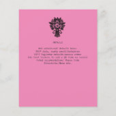 Handgetekende Trouwkaart Bruid Bruidegom Roze (Achterkant)