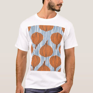 Handgetekende uienbollen, organisch behang t-shirt