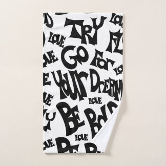 Handgetekende unieke Handdoek Motivatie