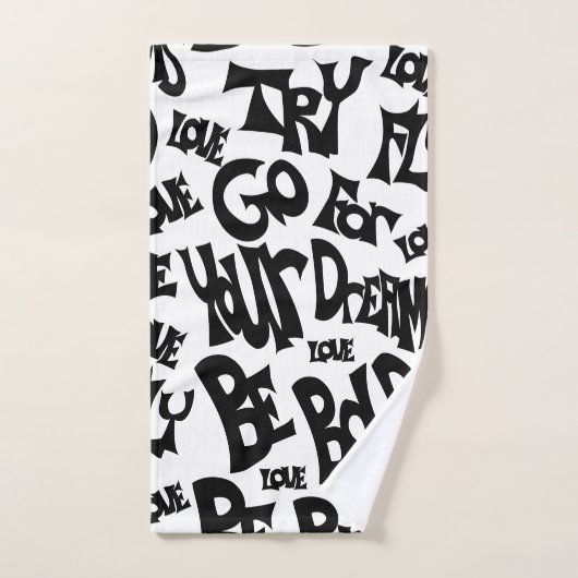 Handgetekende unieke Handdoek Motivatie (Handdoek)