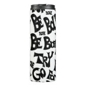 Handgetekende Unique Tumbler Motivatie ontwerp Thermosbeker (Achterkant)