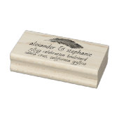 Handgetekende vervalnamen & adres bruiloft retoura rubberstempel (Stempel)