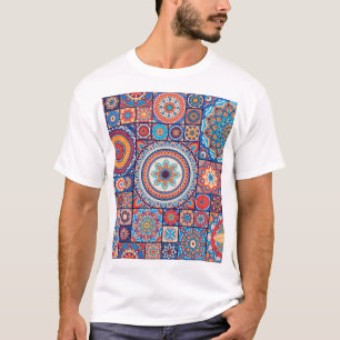 Handgetekende Vintage: Islamitische decoratieve el T-shirt