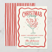 Handgetekende Vintage Kerstman Aangepaste Kerstfee Kaart (Voorkant / Achterkant)