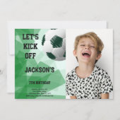 Handgetekende Voetbal verjaardagsuitnodiging Kaart (Voorkant)