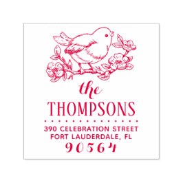 Handgetekende vogel- & filiaalnaam Retouradres Zelfinktende Stempel