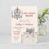 Handgetekende Vreemde Eetavond De Nacht Voor De Pr Kaart (Staand voorkant)