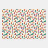 Handgetekende warme winter inpakpapier set vel (Voorkant 2)