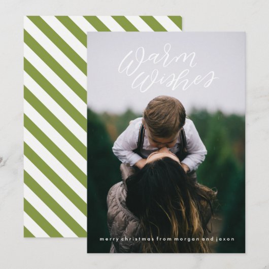 Handgetekende Warmtewensen Vakantiefotokaart Feestdagenkaart (Voorkant / Achterkant)