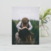 Handgetekende Warmtewensen Vakantiefotokaart Feestdagenkaart (Staand voorkant)