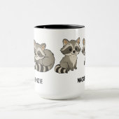 Handgetekende Wasbeer Aangepast Knuffel Mok (Midden)