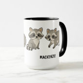 Handgetekende Wasbeer Aangepast Knuffel Mok (Voorkant rechts)