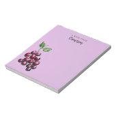  handgetekende Waterverf druiven Plum Paarse Notitieblok (Linkerzijde)
