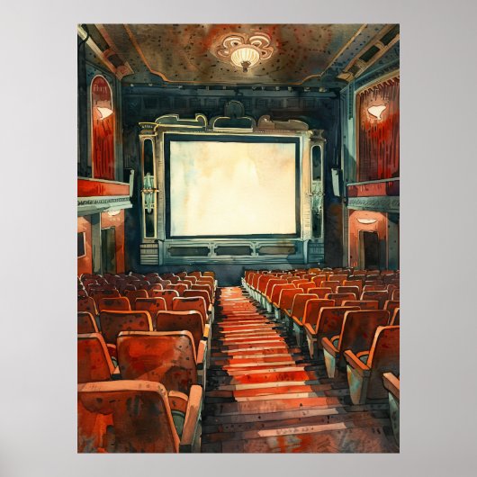 handgetekende Waterverf Mandala Poster (Voorkant)