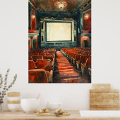 handgetekende Waterverf Mandala Poster (Keuken)