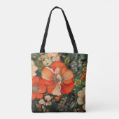 Handgetekende waterverf Seamless Floral Pattern Tote Bag (Achterkant)
