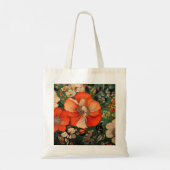 Handgetekende waterverf Seamless Floral Pattern Tote Bag (Achterkant)