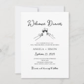Handgetekende Welkomstdiner Uitnodiging (Voorkant)