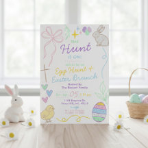 Handgetekende Whimsical Doodles Paasfeest