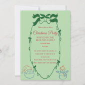 Handgetekende Whimsical Kerst Kaart (Voorkant)