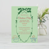 Handgetekende Whimsical Kerst Kaart (Staand voorkant)