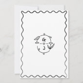 Handgetekende Whimsical Ongewone Handgeschreven Tr Save The Date (Achterkant)