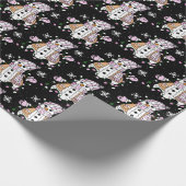 Handgetekende Whimsical Snowman Kerstmis M Cadeaupapier (Hoek)