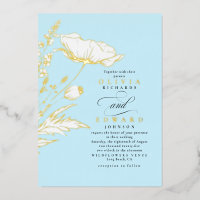 Handgetekende Wildbloemen Elegant Lichtblauw Bruil