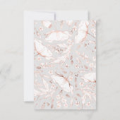 Handgetekende Wildbloemen Roos Gold Wedding RSVP (Achterkant)