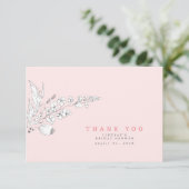 Handgetekende wilde bloemen Elegante Dank je wel Bedankkaart (Staand voorkant)