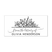 Handgetekende wilde bloemen uit de bibliotheek van rubberstempel (Afrduk)